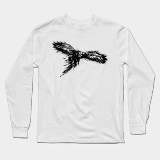 Phoenix, Mythical Firebird- Black Version Long Sleeve T-Shirt